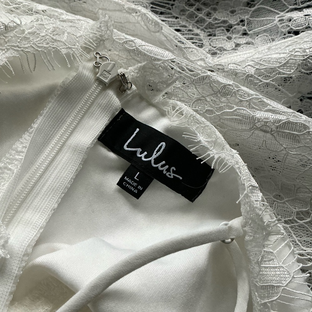 NWT LULU’S Wagner White Lace Sleeveless Midi‎ Dress - Picture 3 of 5